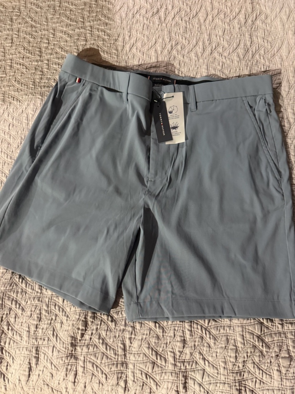 Tommy Hilfiger Slate Blue Flat Front Men's Shorts